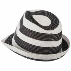 Something Special Paper Braid Striped Fedora Hat -Adams Shop bs001mf 2