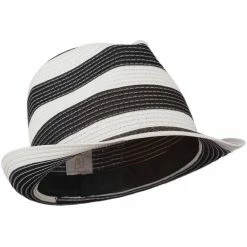Something Special Paper Braid Striped Fedora Hat -Adams Shop bs001mf 4