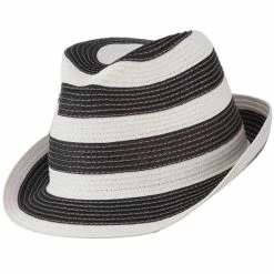 Something Special Paper Braid Striped Fedora Hat -Adams Shop bs001mf 5