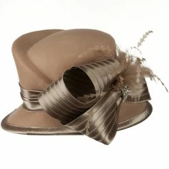 Something Special Bow Stone Wool Felt Hat 26 Something Special Bow Stone Wool Felt Hat -Adams Shop bs002fp 3