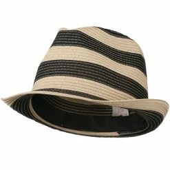 Something Special Paper Braid Striped Fedora Hat -Adams Shop bs002mf 1