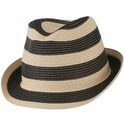 Something Special Paper Braid Striped Fedora Hat -Adams Shop bs002mf 5