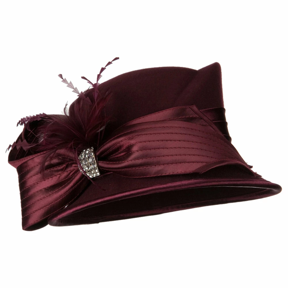 Something Special Bow Stone Wool Felt Hat 8 Something Special Bow Stone Wool Felt Hat - Image 6