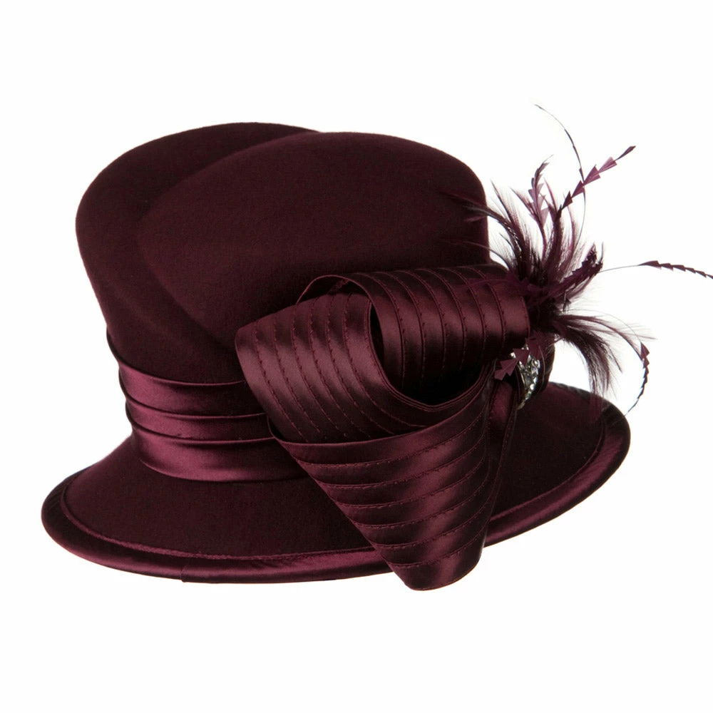 Something Special Bow Stone Wool Felt Hat 11 Something Special Bow Stone Wool Felt Hat - Image 9