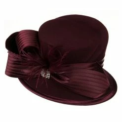 Something Special Bow Stone Wool Felt Hat 28 Something Special Bow Stone Wool Felt Hat -Adams Shop bs003fp 5 1