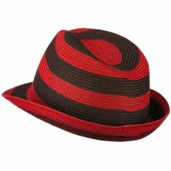 Something Special Paper Braid Striped Fedora Hat -Adams Shop bs003mf 2