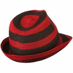 Something Special Paper Braid Striped Fedora Hat -Adams Shop bs003mf 3