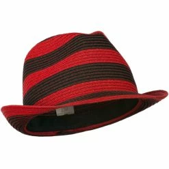Something Special Paper Braid Striped Fedora Hat -Adams Shop bs003mf 4