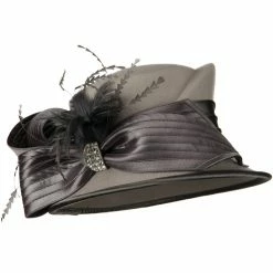 Something Special Bow Stone Wool Felt Hat 32 Something Special Bow Stone Wool Felt Hat -Adams Shop bs004fp 1