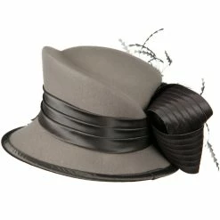 Something Special Bow Stone Wool Felt Hat 34 Something Special Bow Stone Wool Felt Hat -Adams Shop bs004fp 2