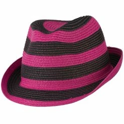 Something Special Paper Braid Striped Fedora Hat -Adams Shop bs004mf 5