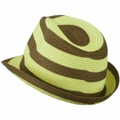 Something Special Paper Braid Striped Fedora Hat -Adams Shop bs005mf 2