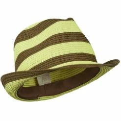 Something Special Paper Braid Striped Fedora Hat -Adams Shop bs005mf 4