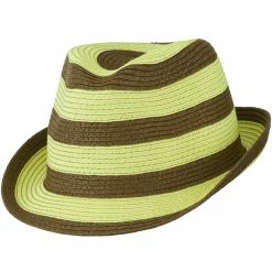 Something Special Paper Braid Striped Fedora Hat -Adams Shop bs005mf 5