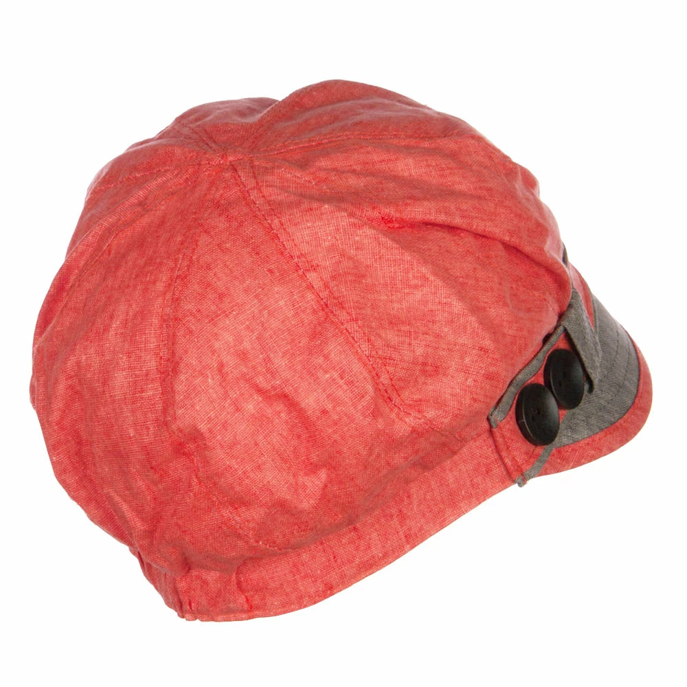 Jeanne Simmons Women's 8 Panel Buttons Cabbie Cap 5 Jeanne Simmons Women's 8 Panel Buttons Cabbie Cap - Image 3