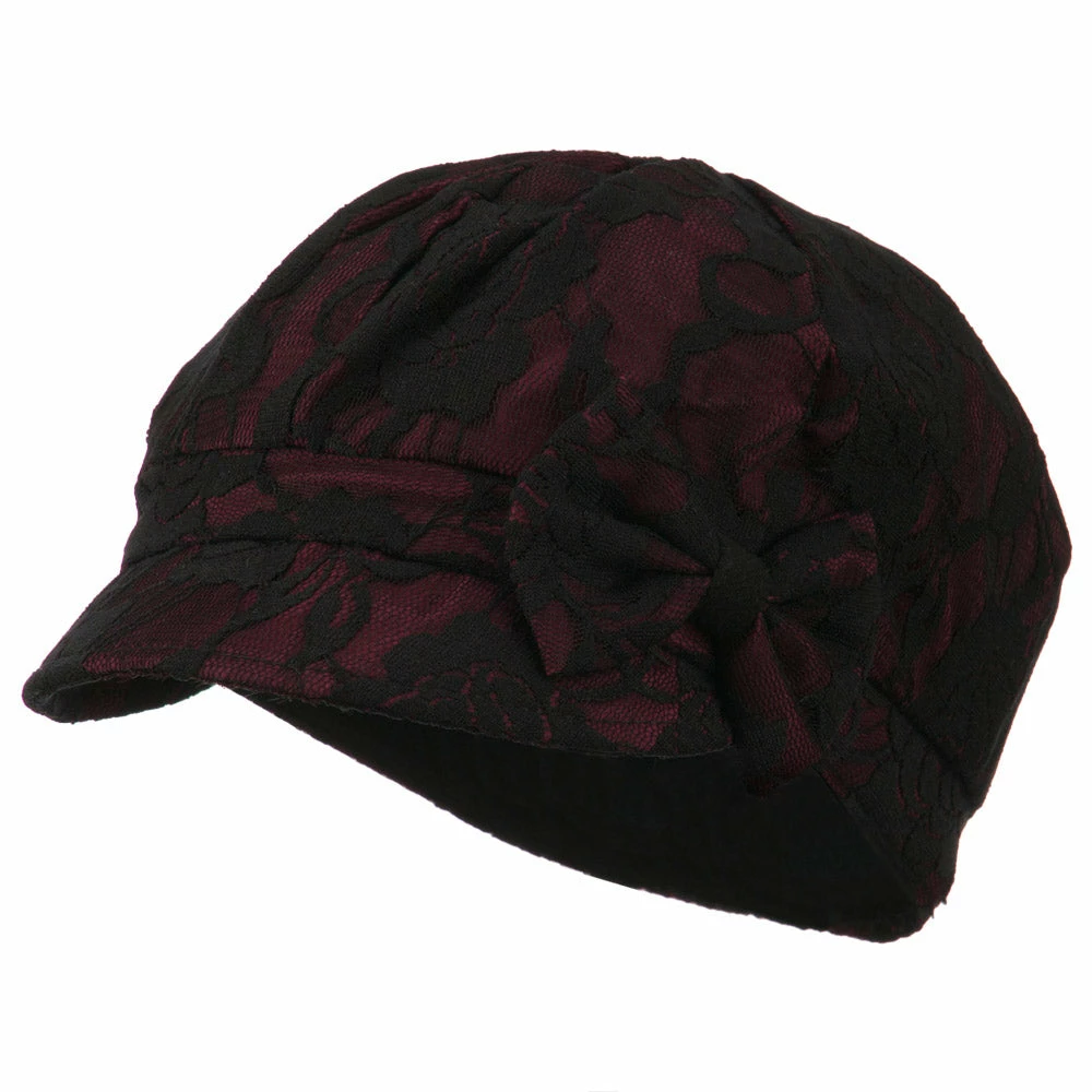 Jeanne Simmons Women's Bow Lace Cabbie Cap 8 Jeanne Simmons Women's Bow Lace Cabbie Cap - Image 6