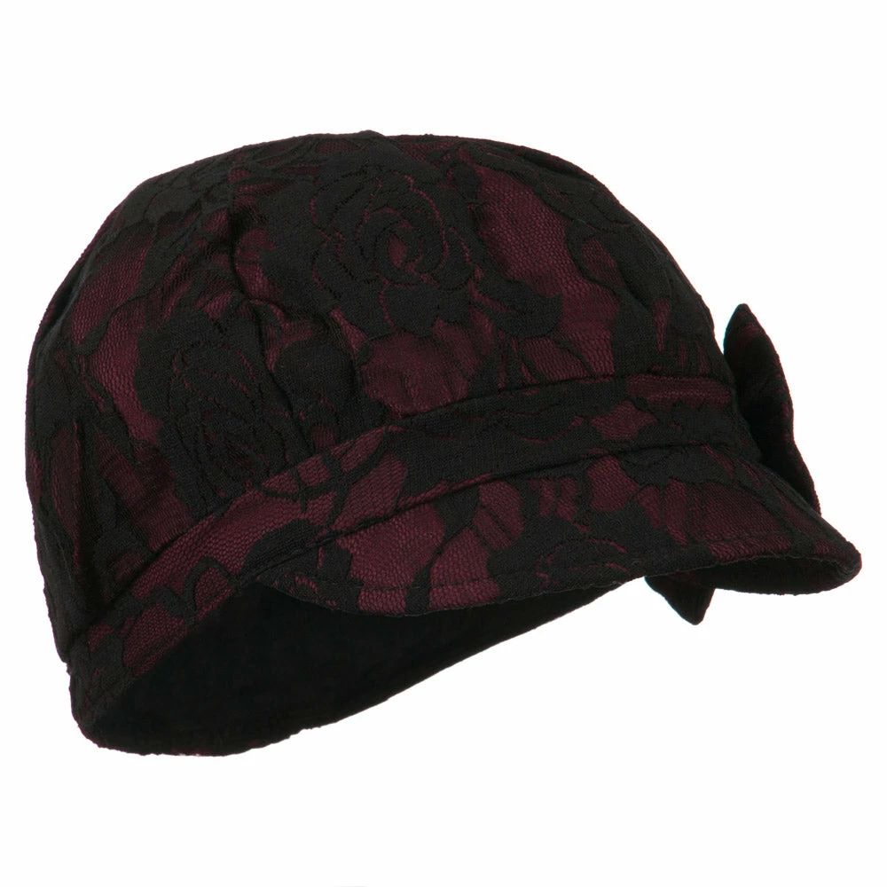 Jeanne Simmons Women's Bow Lace Cabbie Cap 11 Jeanne Simmons Women's Bow Lace Cabbie Cap - Image 9