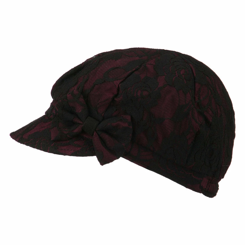 Jeanne Simmons Women's Bow Lace Cabbie Cap 12 Jeanne Simmons Women's Bow Lace Cabbie Cap - Image 10