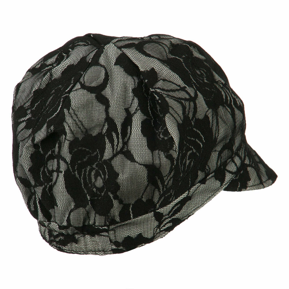 Jeanne Simmons Women's Bow Lace Cabbie Cap 5 Jeanne Simmons Women's Bow Lace Cabbie Cap - Image 3