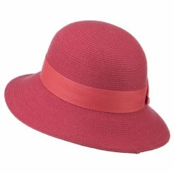 Jeanne Simmons Women's Wool Felt Bucket Shape Hat -Adams Shop bz001bh coral 3