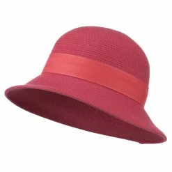 Jeanne Simmons Women's Wool Felt Bucket Shape Hat -Adams Shop bz001bh coral 4