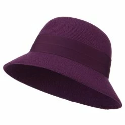 Jeanne Simmons Women's Wool Felt Bucket Shape Hat -Adams Shop bz002bh purple 4