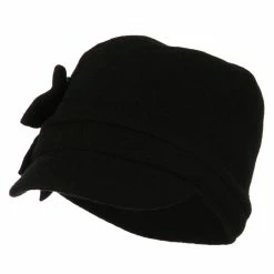 Broner Ladies Wool Bow Cabby Cap -Adams Shop ca001nb black 4