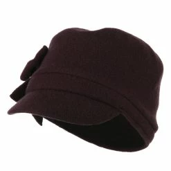 Broner Ladies Wool Bow Cabby Cap -Adams Shop ca002nb plum 4
