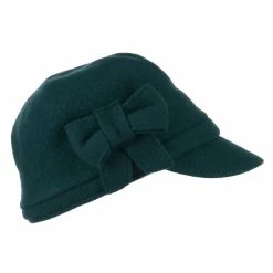 Broner Ladies Wool Bow Cabby Cap -Adams Shop ca003nb teal 5