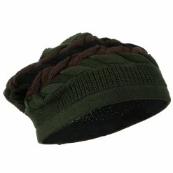 Rasta World Cable Band Design Rasta Hat 145 Rasta World Cable Band Design Rasta Hat -Adams Shop cb001bn 4