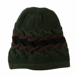 Rasta World Cable Band Design Rasta Hat 146 Rasta World Cable Band Design Rasta Hat -Adams Shop cb001bn 5