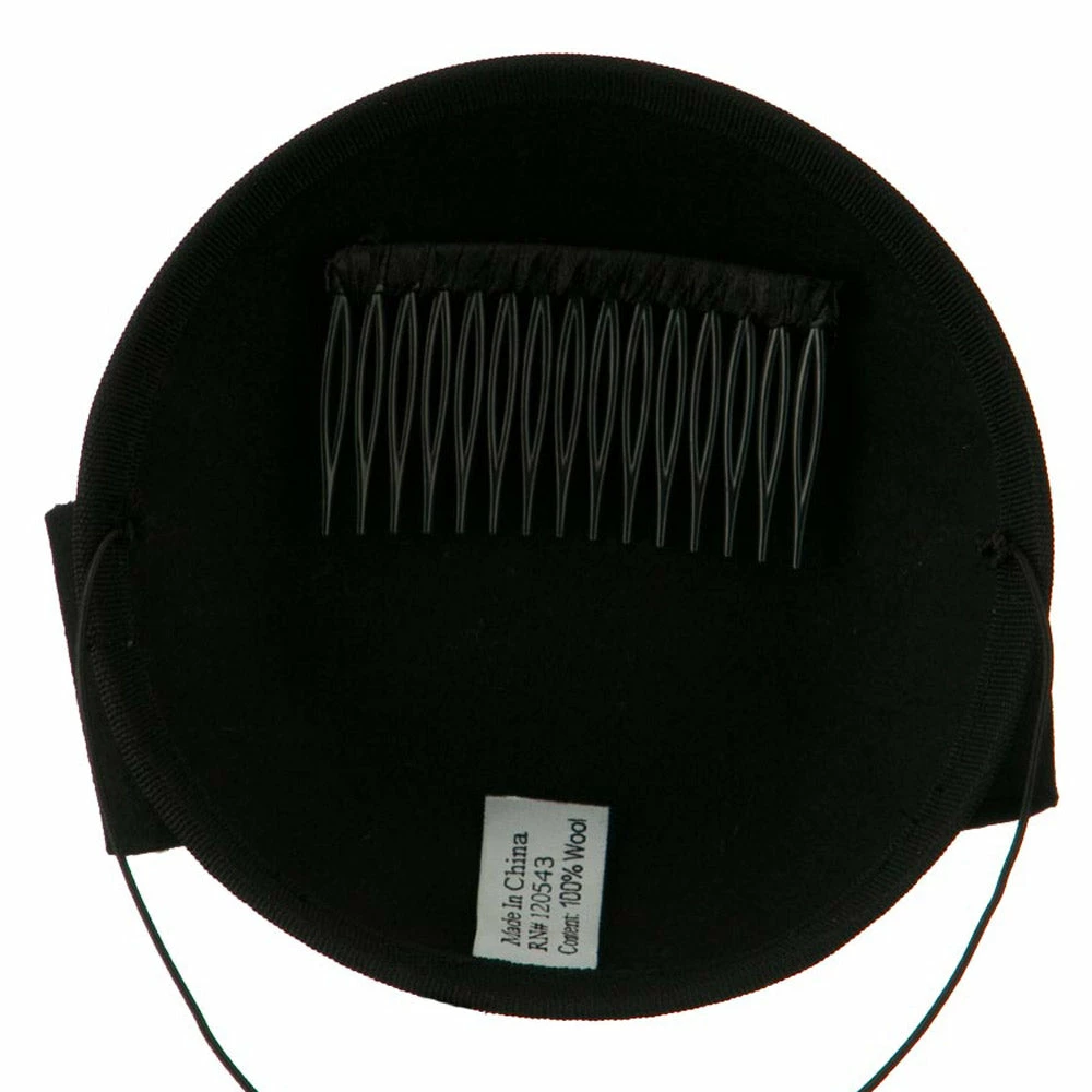 Jeanne Simmons Wool Felt Cocktail Hat With Bow 6 Jeanne Simmons Wool Felt Cocktail Hat With Bow - Image 4