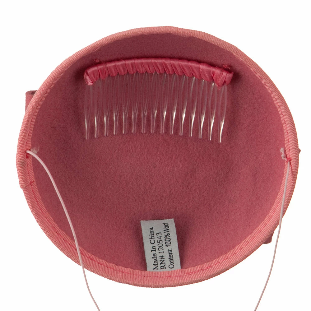 Jeanne Simmons Wool Felt Cocktail Hat With Bow 11 Jeanne Simmons Wool Felt Cocktail Hat With Bow - Image 9