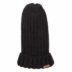 Hatiya Deep Crown Cuff Long Beanie -Adams Shop cc001bd black 4