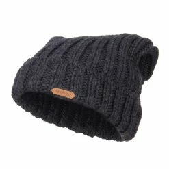 Hatiya Deep Crown Cuff Long Beanie -Adams Shop cc003bd charcoal 1