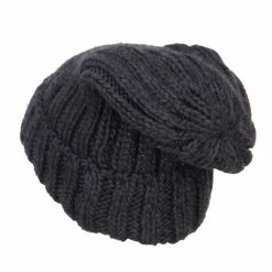 Hatiya Deep Crown Cuff Long Beanie -Adams Shop cc003bd charcoal 2