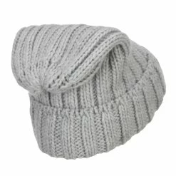 Hatiya Deep Crown Cuff Long Beanie -Adams Shop cc004bd heather grey 3