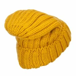 Hatiya Deep Crown Cuff Long Beanie -Adams Shop cc007bd mustard 3