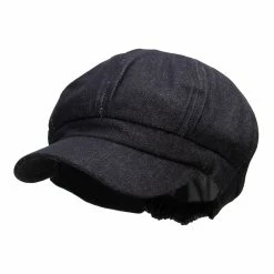 Something Special Cotton Elastic Newsboy Cap 177 Something Special Cotton Elastic Newsboy Cap -Adams Shop ce019sic black denim 1