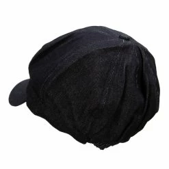 Something Special Cotton Elastic Newsboy Cap 178 Something Special Cotton Elastic Newsboy Cap -Adams Shop ce019sic black denim 2