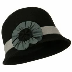 Adams Shop 40 Something Special Wool Felt Cloche With Flower Detail