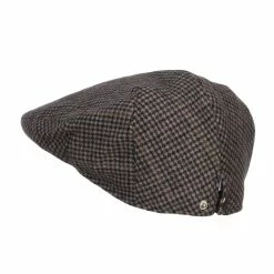 Jeanne Simmons Men's Checkered Wool Blend Ivy Hat -Adams Shop ch002dv grey 2