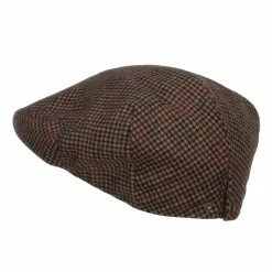 Jeanne Simmons Men's Checkered Wool Blend Ivy Hat -Adams Shop ch003dv brown 2