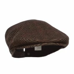 Jeanne Simmons Men's Checkered Wool Blend Ivy Hat -Adams Shop ch003dv brown 5