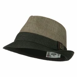Hatiya Pleated Straw Band Fedora
