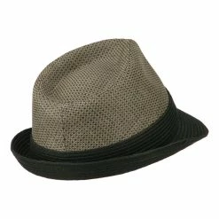 Hatiya Pleated Straw Band Fedora -Adams Shop ci001mf black 3