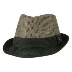 Hatiya Pleated Straw Band Fedora -Adams Shop ci001mf black 5