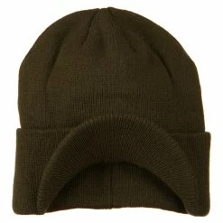 MG Cuff Knitted Beanie With Visor Bill -Adams Shop ck002cv 1 5 1