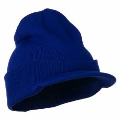 MG Cuff Knitted Beanie With Visor Bill -Adams Shop ck006cv 4