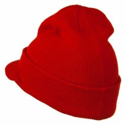 MG Cuff Knitted Beanie With Visor Bill -Adams Shop ck008cv 2